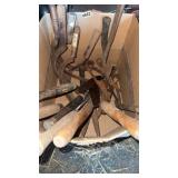 Box of scythes shears axes