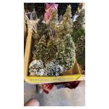 2 bxlts Christmas village accessory trees