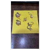 3 pairs ï¿½goldï¿½ costume jewelry