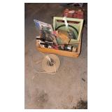 Crate, strap, tools, etc