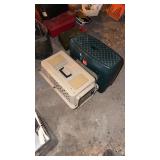 Plastic Stool and Cat carrier