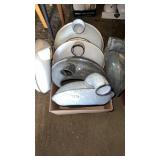 Box of granite wire, and enamelware bedpans