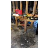 Wooden work bench 28x72x35