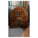 Wooden radio clock doll house bathroom