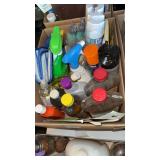 Box of cleaning supplies