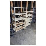 2 metal shelves
