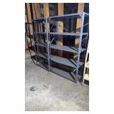2 metal shelves