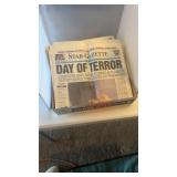 Box of 9/11 newspapers