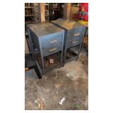 Metal 2 drawer carts on wheels 18x24x35