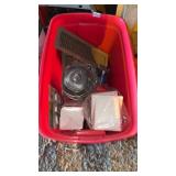 Tote of vents, ducts and hose