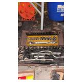Old box of ratchets and sockets