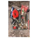 MISC. box of clamps, hose, etc.