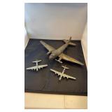 4 model planes - 2 metal, 1 cast and 1 plastic