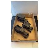 3 cast iron trucks