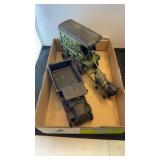 Cast iron truck and mail buggy