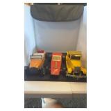 3 metal model cars