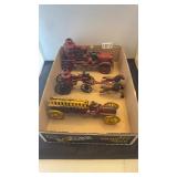 3 cast iron fire toys
