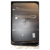 5 ï¿½silverï¿½ costume jewelry necklaces, 1 single