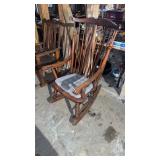 Mahogany pressback rocker
