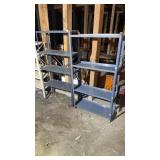 2 metal shelves