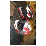 Two helmets