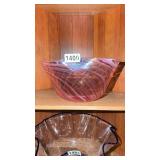 9 inch Corning glass swirl bowl