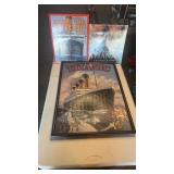 Lg titanic lot - books, blanket, boat bank