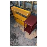 Two wooden shelves