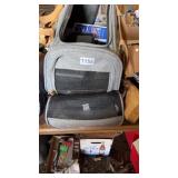 2 Dog travel bags, clippers, vest, grooming items