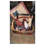 Americana pillows, pictures, placemats decor,