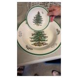 Spell bowls and Oneida Christmas plates