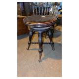 Piano stool, claw and ball feet