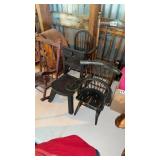 Wooden doll chairs and rockers