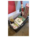 Gift wrap boxes, and holiday linens