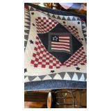 American flag lap quilt