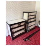 3PC BEDROOM SUITE, DRESSER, HIBOY, BED, AND FRAME