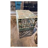 2 PLASTIC MILK CRATES