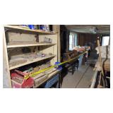 Lg lot misc hardware tool totes shelving