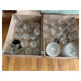 2 BOXES STEMWARE AND GLASS BOWLS