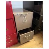 2 DRAWER METAL FILE CABINET ON WHEELS