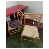 PAIR OF RUSH BOTTOM CHAIRS
