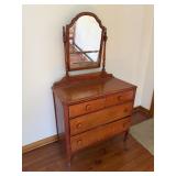 MAPLE DRESSER WITH MIRROR