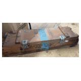 US ARMY 75MM CARTRIDGES JUL 1954 WOODEN BOX  **