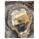 FANCY GOLD GILDED MIRROR 16" X 24"