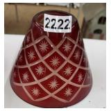RUBY CUT TO CLEAR GLASS SHADES 6"