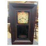 EARLY OG CLOCK W/KEY & PENDULUM
