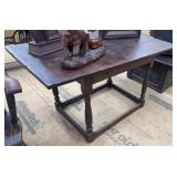 EARLY PILGRIM TABLE W/BREADBOARD ENDS