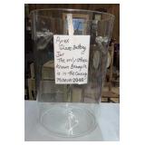 PYREX GLASS BATTERY JAR RECESSED HANDLES 18"HX12"W