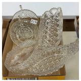 5 PRESSED GLASS CANDY DISHES