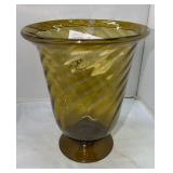 SOUTH JERSEY OLIVE PEDESTAL VASE 10"1840